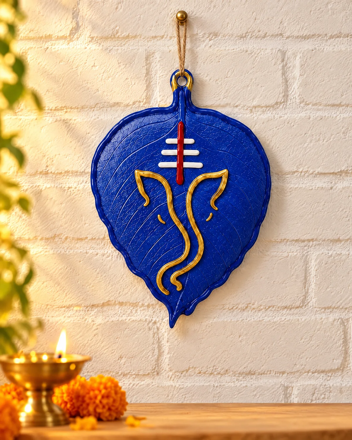 Leaf Ganesha, Royal Blue